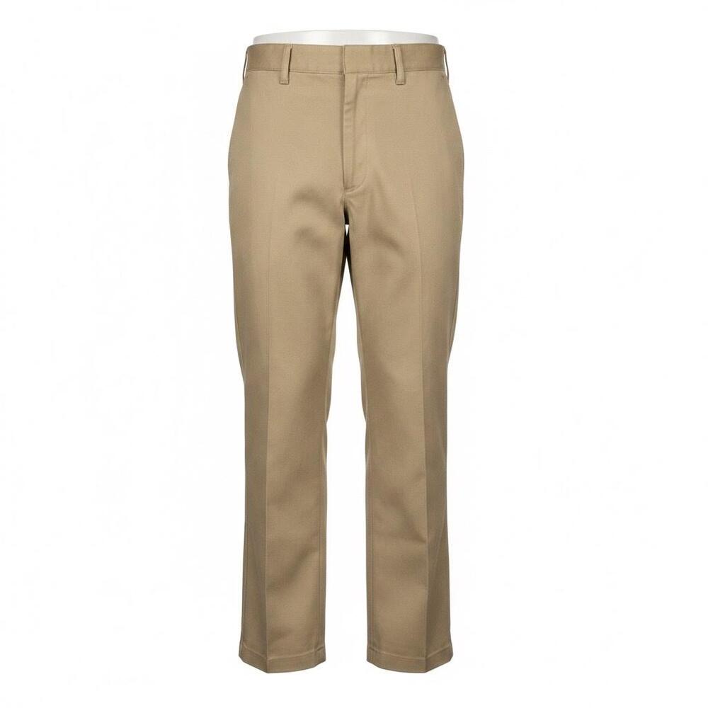 Dickies 874 Pants Mens 36x27 Beige Khaki Flat Front Workwear Chino Straight Leg